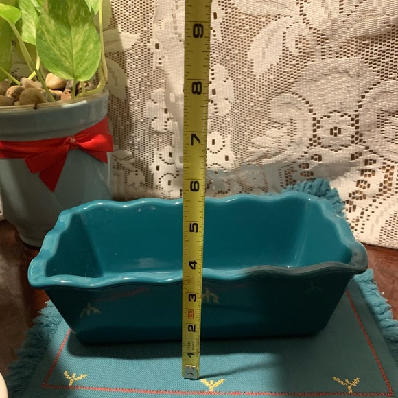 ✨⚡️💥 CELEBRATE IT Baking Ruffle Edge Scalloped Dish, Turquoise Oven Loaf Pan - Picture 5 of 7